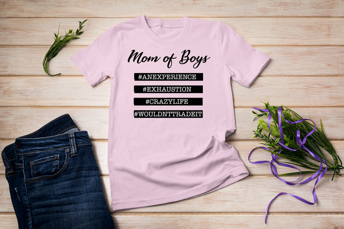 Boys Hashtag Mom Tee