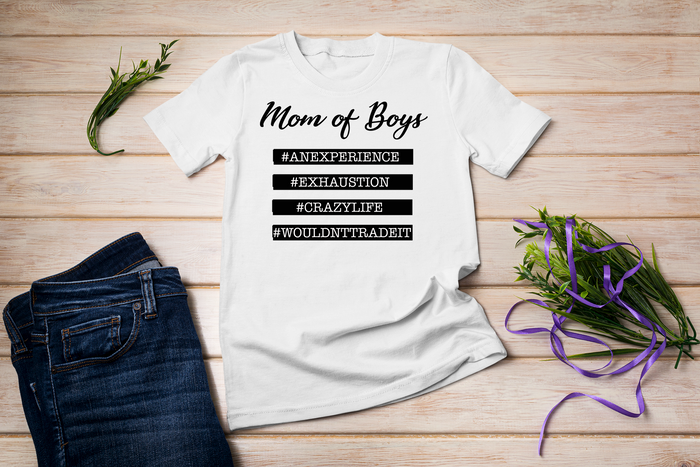 Boys Hashtag Mom Tee